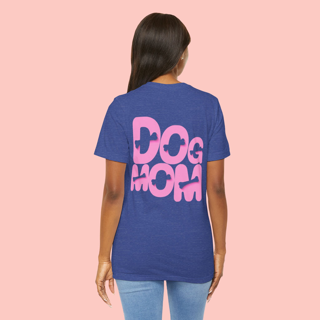 Dog Mom T-Shirt — Retro Pink Graphic Tee for Pet Lovers