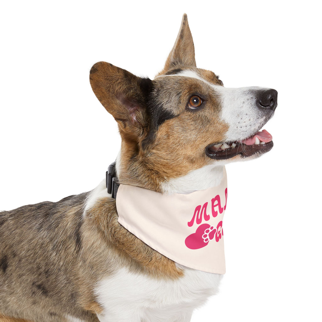 Bandana — "Mama's Girl" Pink Paw & Heart Pet Bandana Collar