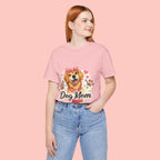 Dog Mom T-Shirt – Cute Golden Retriever Design with Hearts & Paw Prints