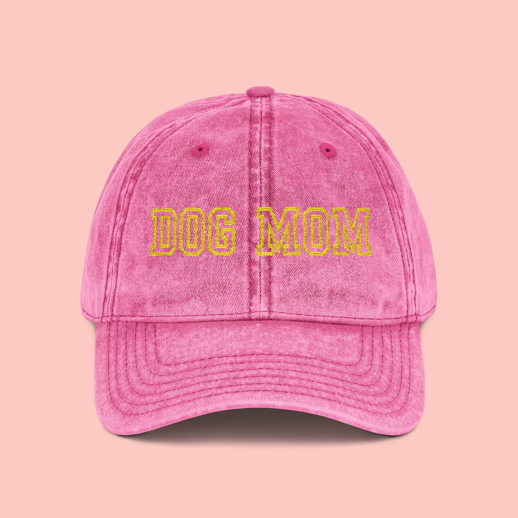 Dog Mom Vintage Embroidered Cap