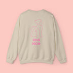 Dog Mom Crewneck Sweatshirt — Pink Minimalist Dog Outline