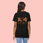 Dog Mama Tee — Retro Heart & Paw Graphic Short Sleeve Shirt