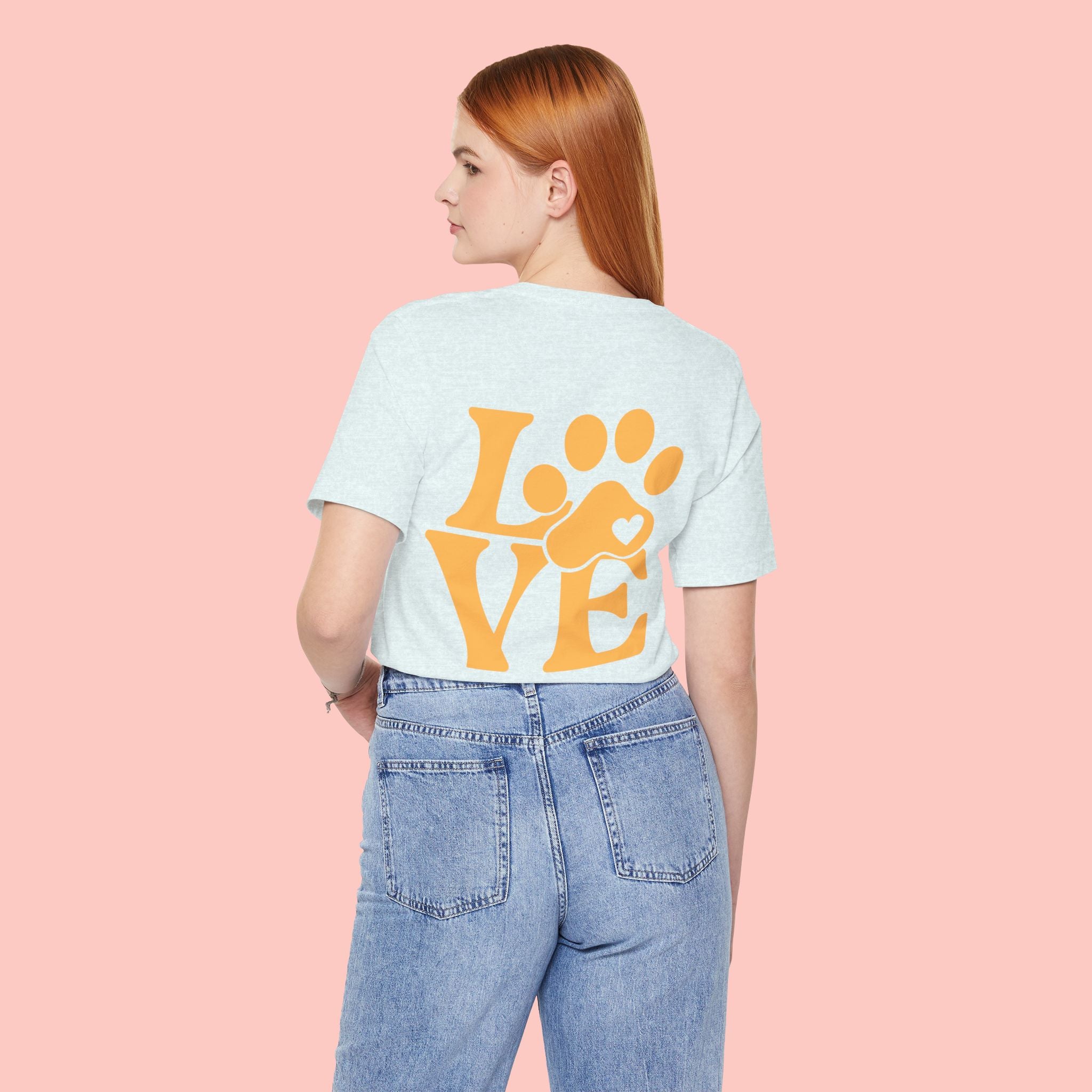 Love Paw Graphic Tee — Pet Lover T‑Shirt (LOVE with Paw Print)