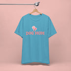 Dog Mom T-Shirt — Pink Paw Graphic Tee for Dog Lovers