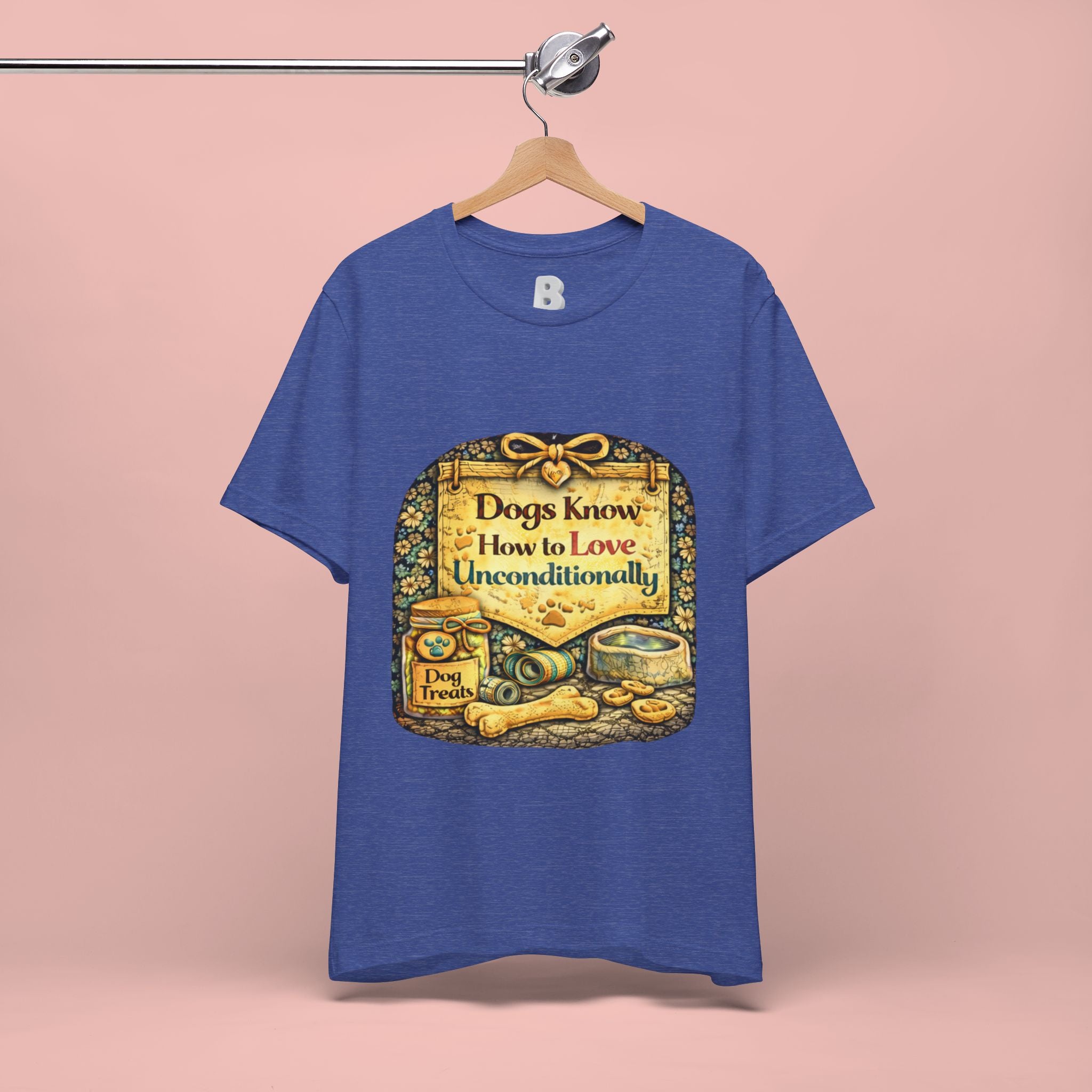 Dog Lovers T‑Shirt – "Dogs Know How to Love Unconditionally" Vintage Design