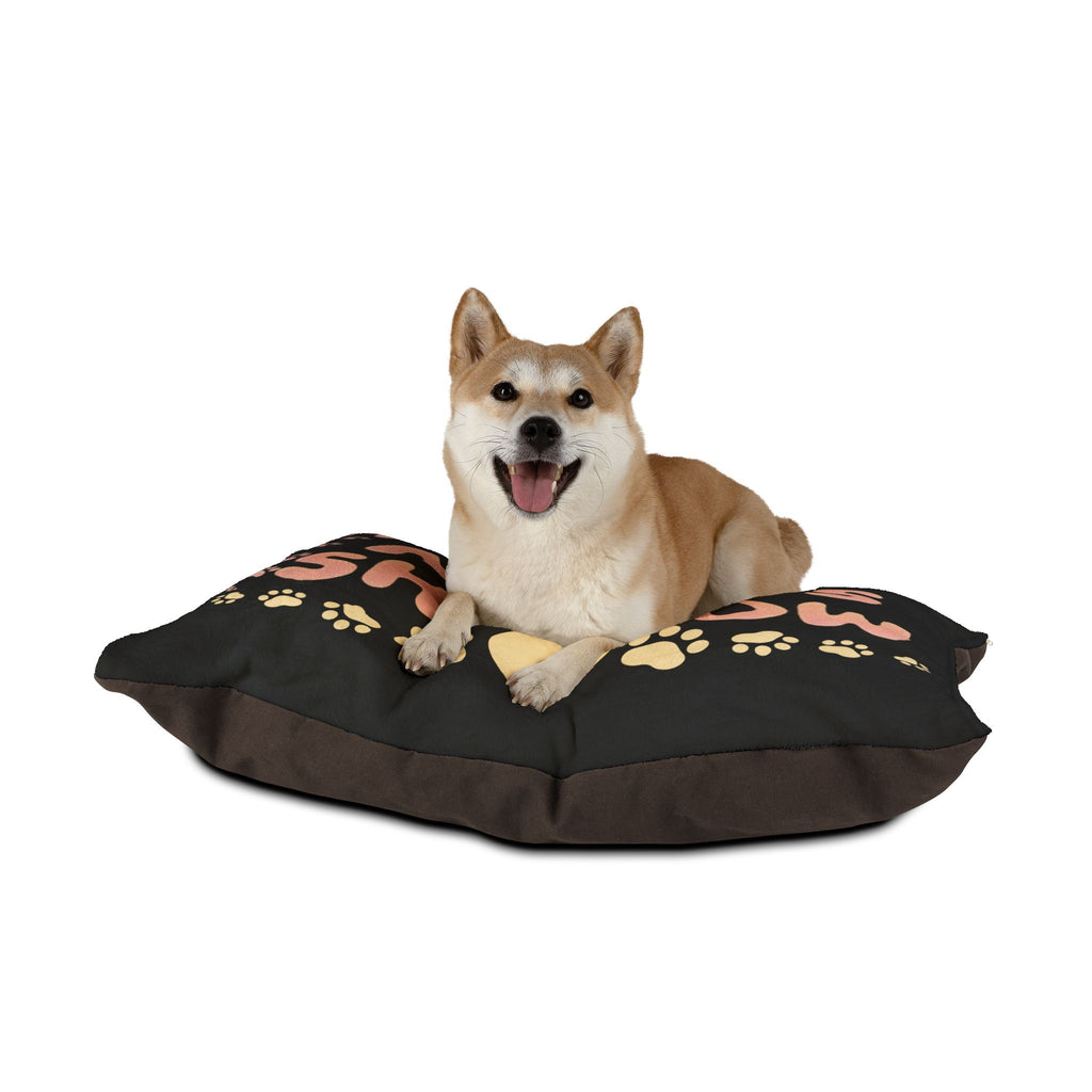 Mom's Shadow Pet Bed — Soft Pawprint Dog & Cat Cushion
