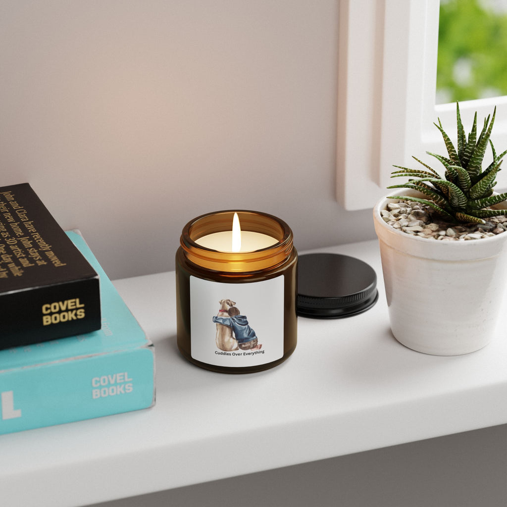 Soy Candle — 'Cuddles Over Everything' Amber Jar (Multiple Sizes)