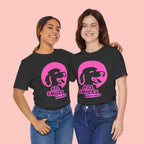 All Smiles Mom's Rules T-Shirt — Cute Pink Dog Graphic Tee for Moms & Pet Lovers