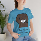 Dog Mother Wine Lover T-Shirt — Cute Cartoon Dog Graphic Tee