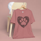 Fingerprint Heart Paw T-Shirt — Dog Paw Love Tee