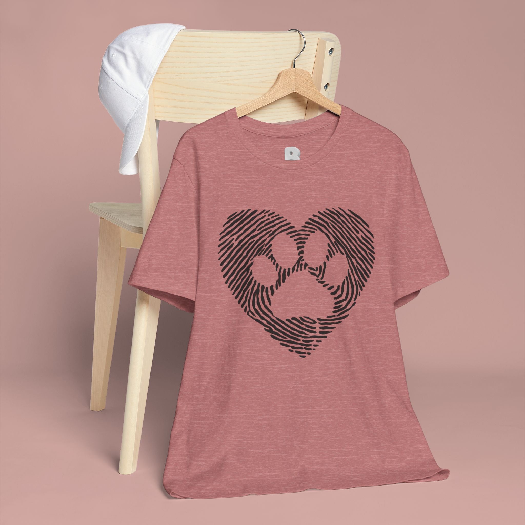 Fingerprint Heart Paw T-Shirt — Dog Paw Love Tee