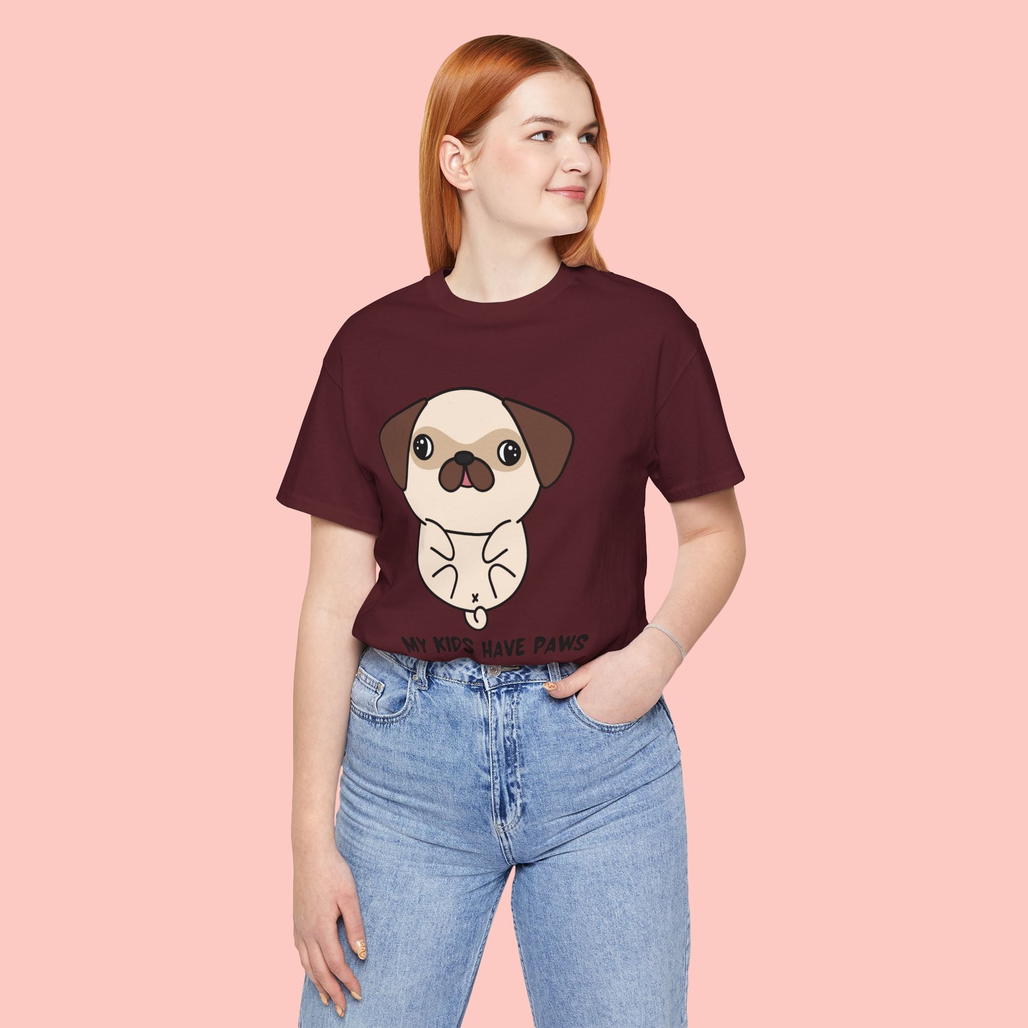 Pug 'My Kids Have Paws' T-Shirt