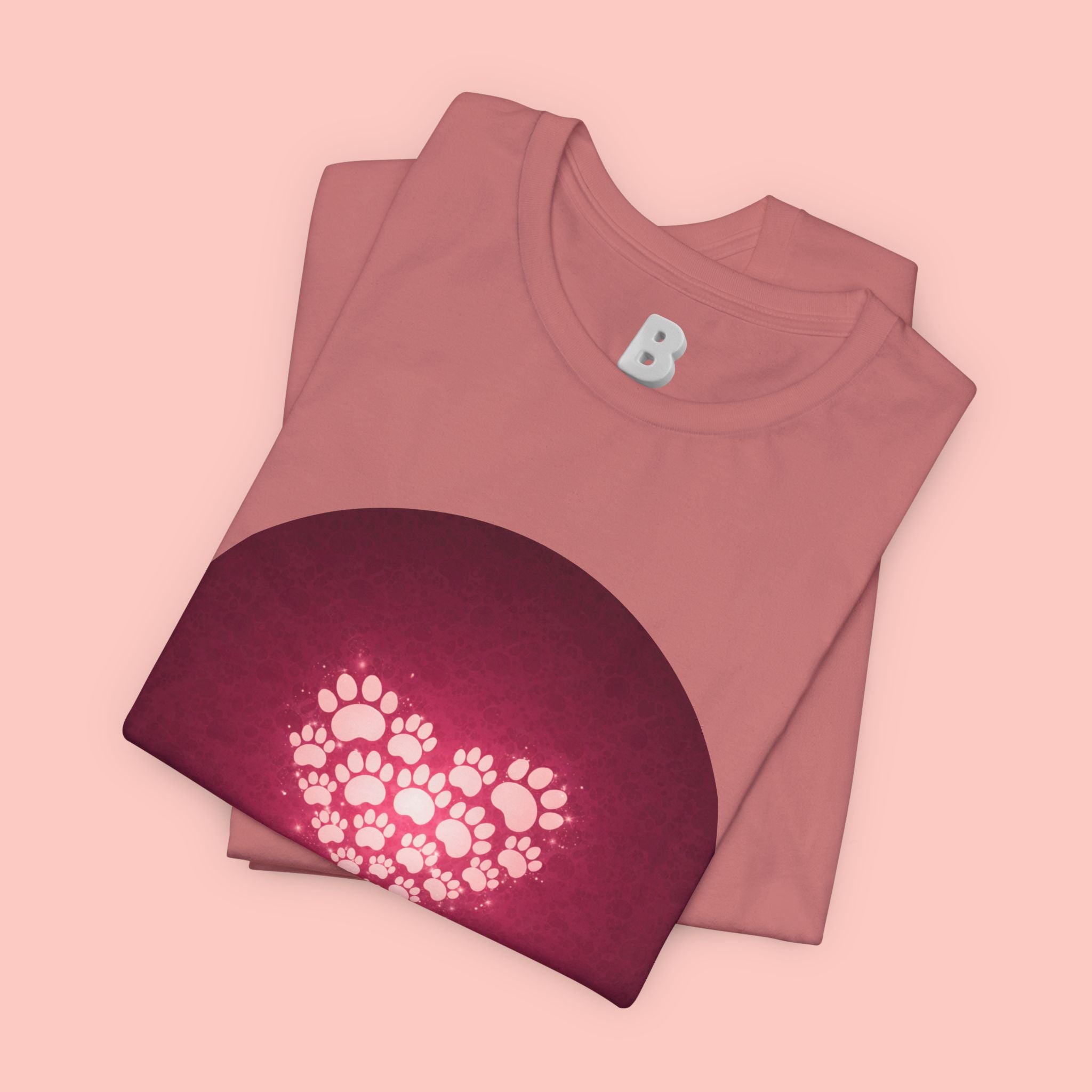 Paw Print Heart T‑Shirt — Cute Pet Lover Tee
