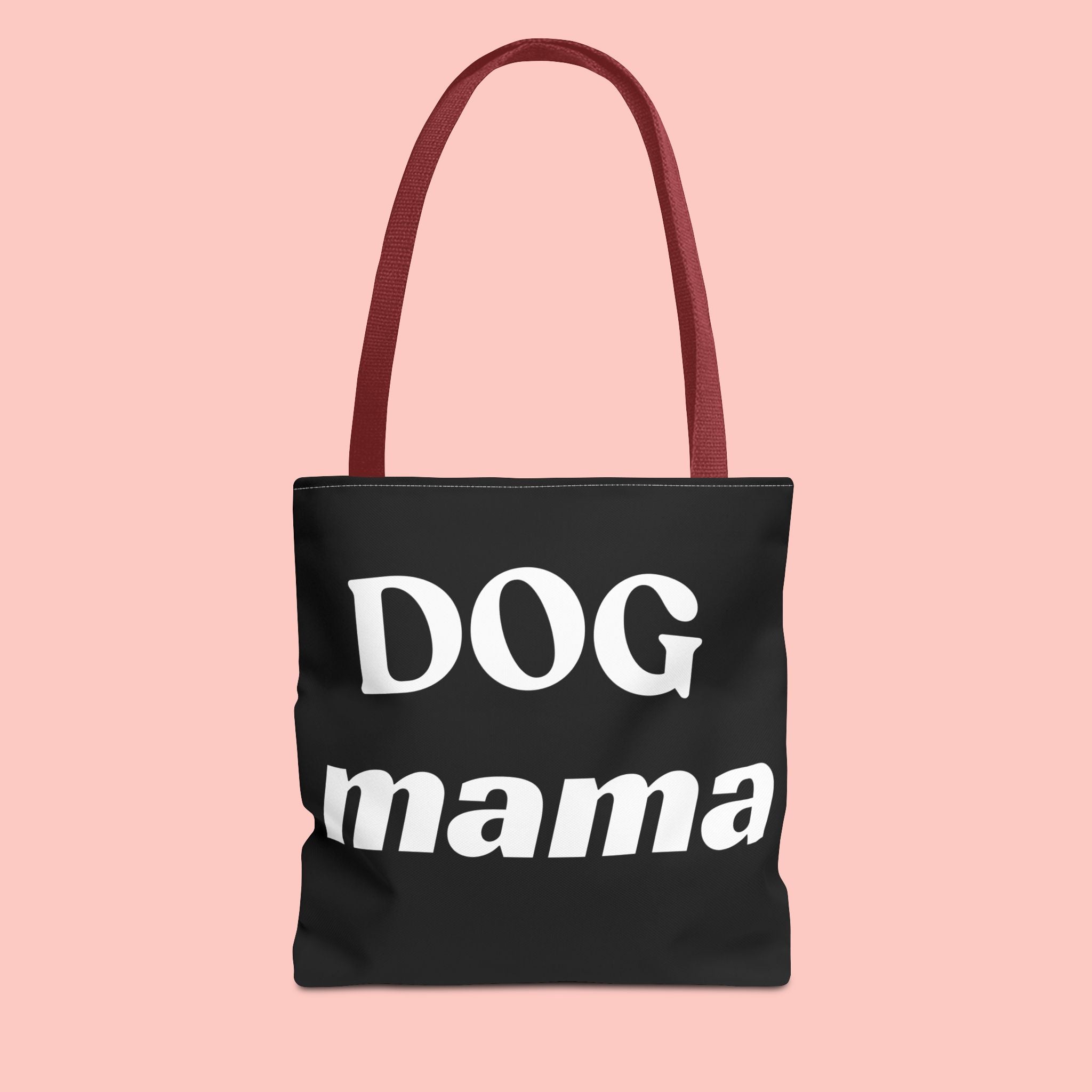 Dog Mama Tote Bag — Black Canvas Pet Lover Tote