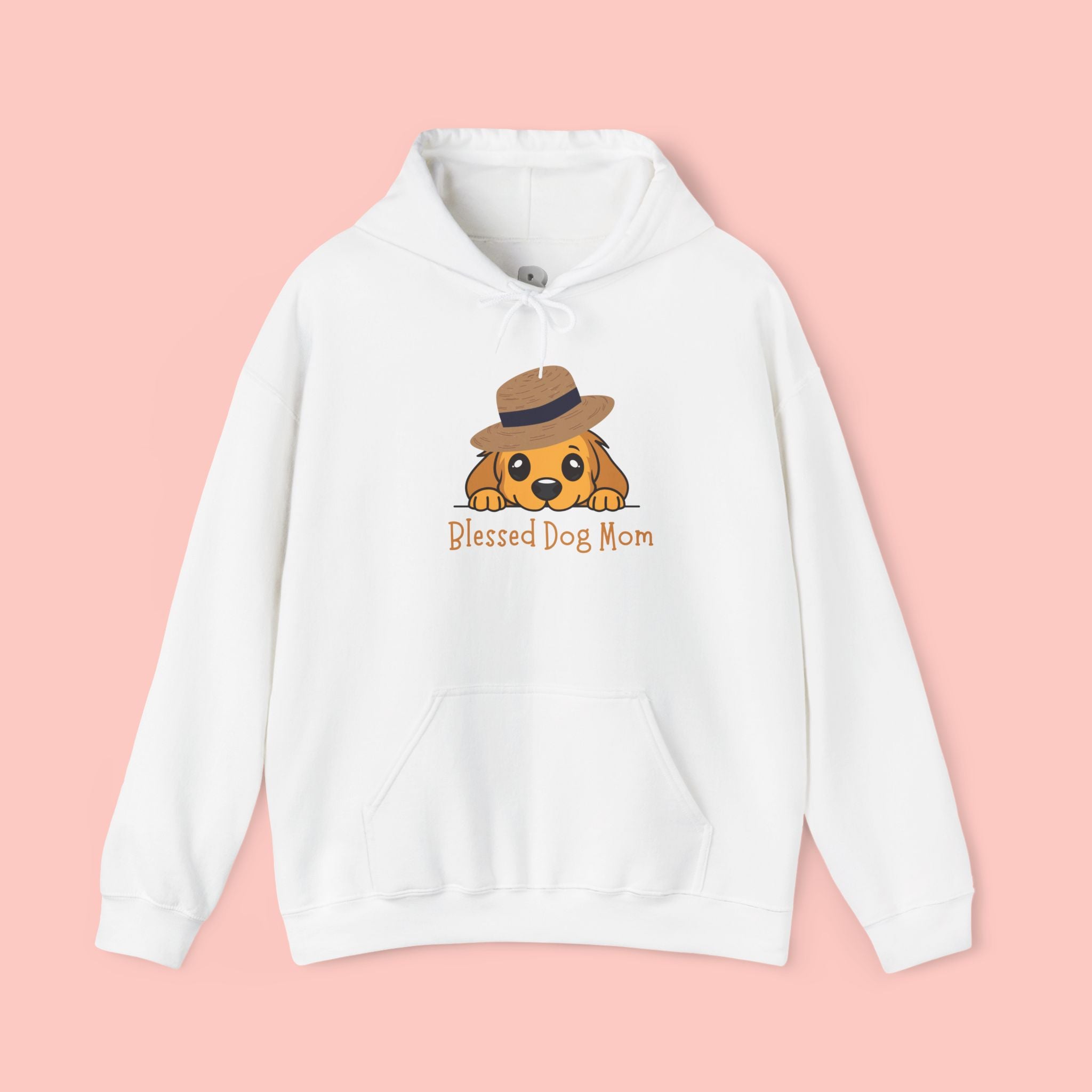 Dog Mom Hoodie - "Blessed Dog Mom" Cute Puppy Hat Sweatshirt