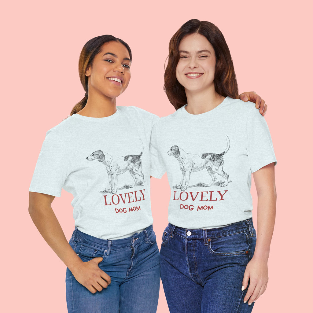 Lovely Dog Mom T-Shirt — Vintage Sketch Dog Graphic Tee
