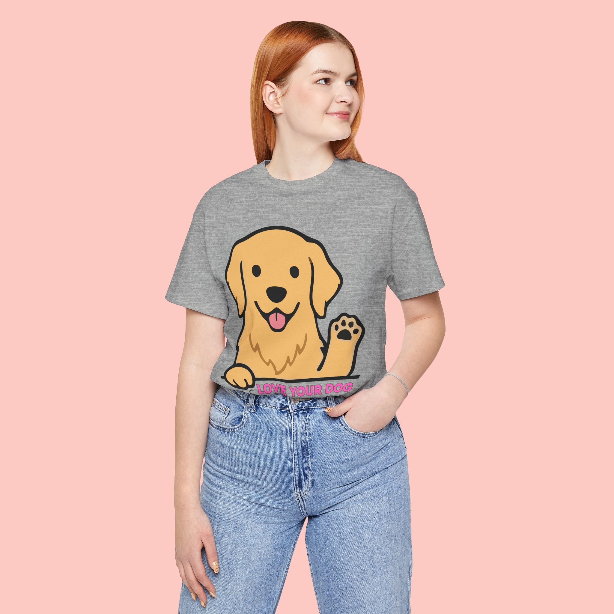 Love Your Dog Tee — Cute Golden Retriever Graphic T-Shirt