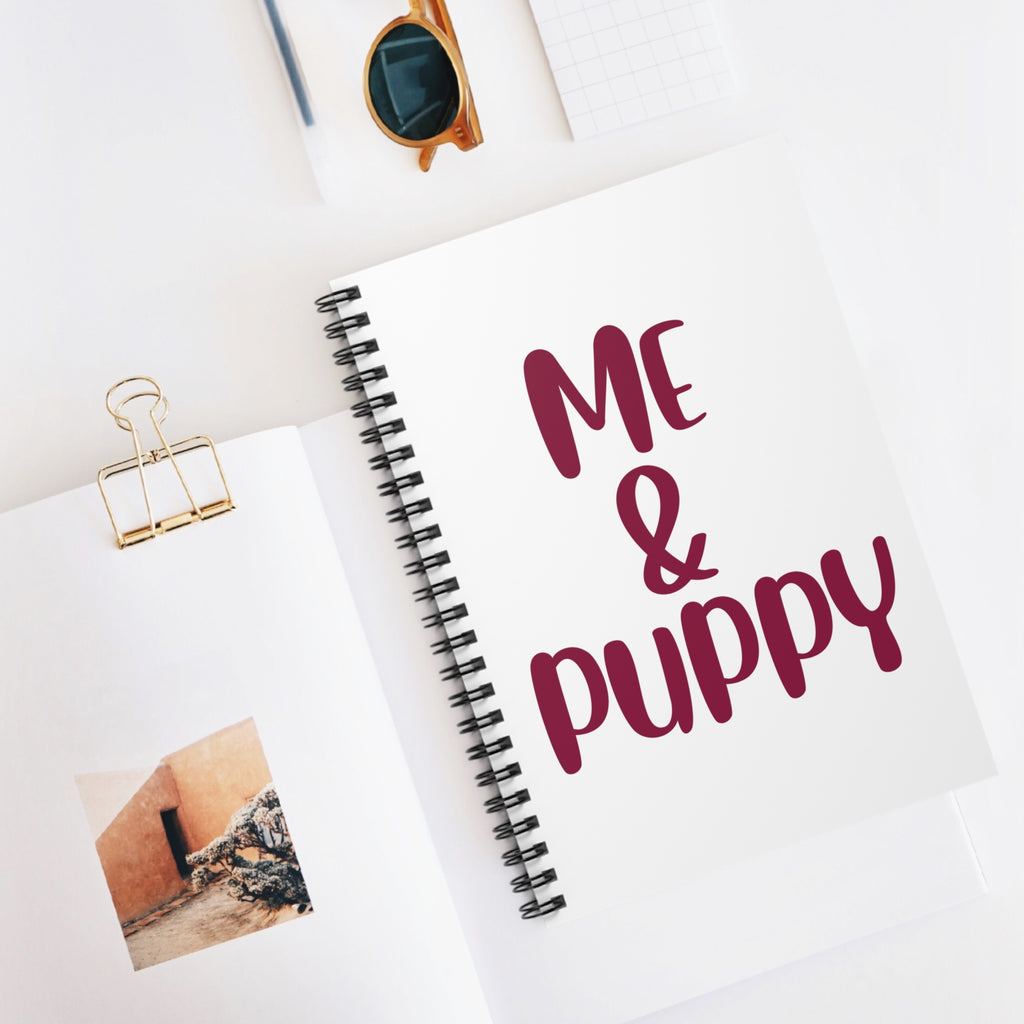 Me & Puppy Spiral Notebook — Cute Dog Lover Ruled Journal