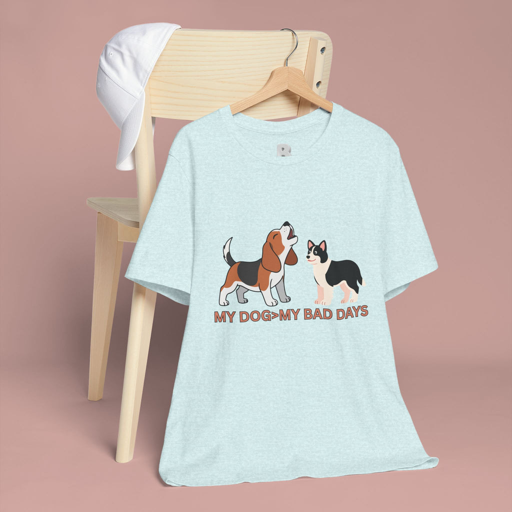 My Dog > My Bad Days T‑Shirt — Cute Beagle & Corgi Graphic Tee for Dog Lovers