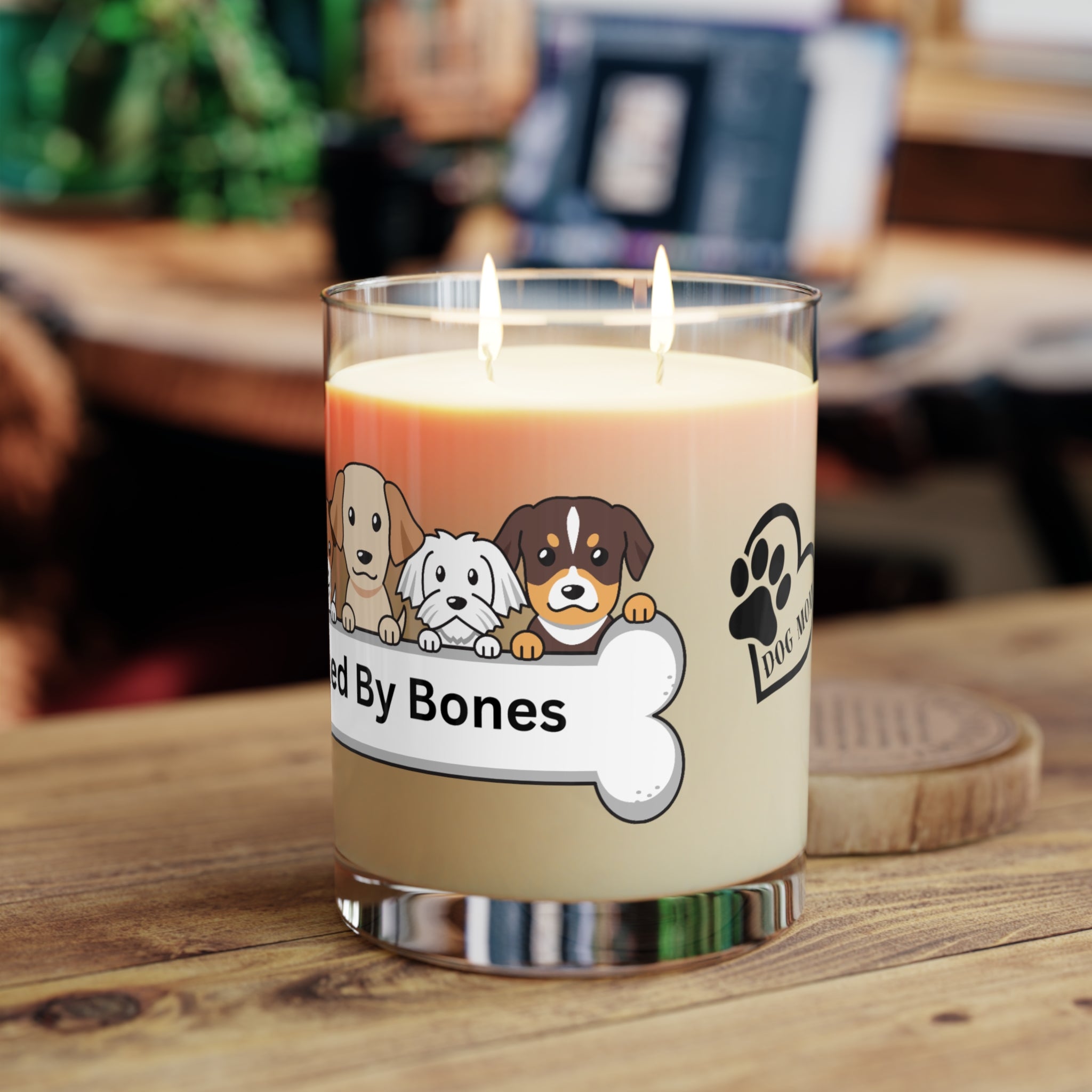 Dog Lover Scented Candle — "Loved By Bones" 11oz Glass Candle