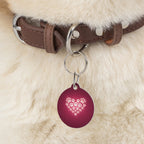 Pet Tag - Heart Paw Love ID Charm (Dog & Cat Collar Name Tag)