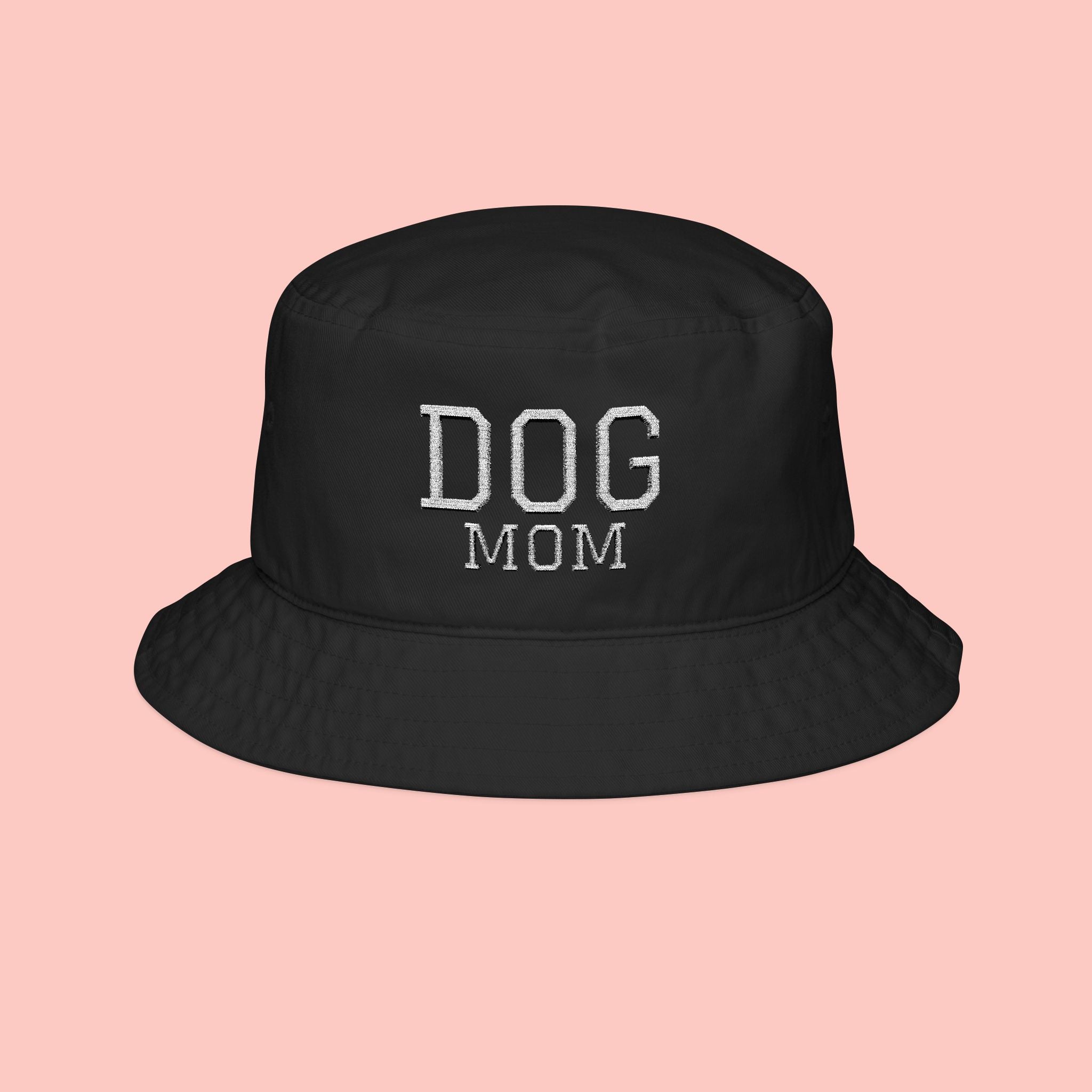 Dog Mom Embroidered Bucket Hat — Casual Pet Lover Sun Hat