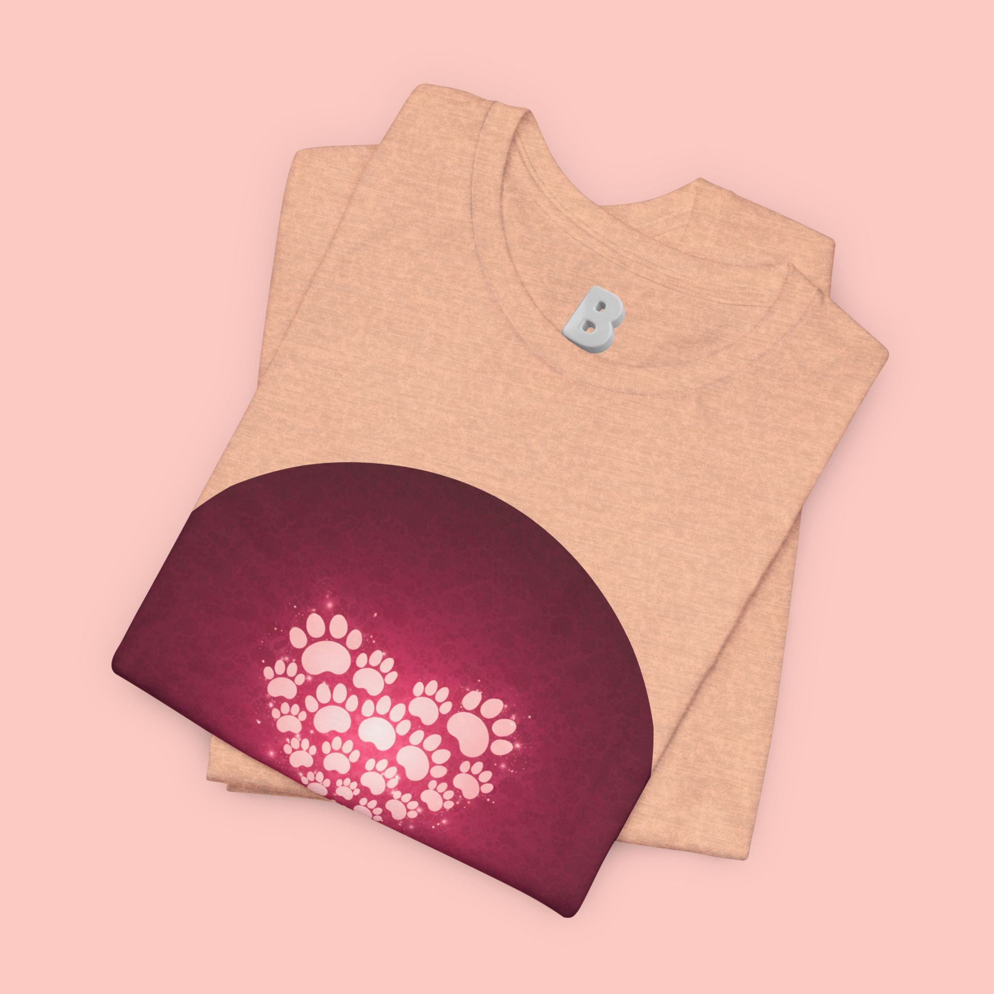 Paw Print Heart T‑Shirt — Cute Pet Lover Tee