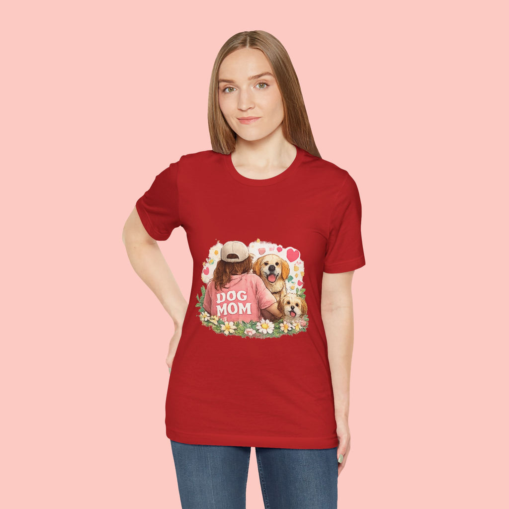 Dog Mom T-Shirt — Cute Floral Puppy Tee for Dog Lovers