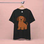 Dachshund Puppy Graphic T-Shirt — Cute Brown Dog Tee