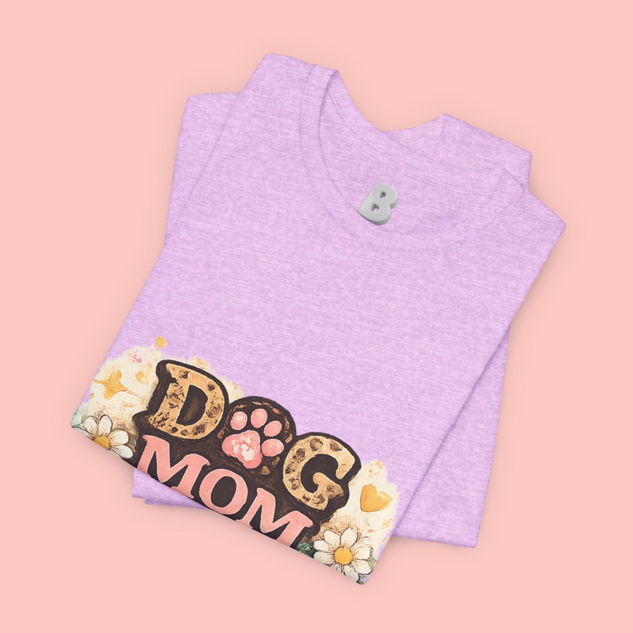 Dog Mom Forever T‑Shirt — Floral Paw Print Tee for Pet Lovers