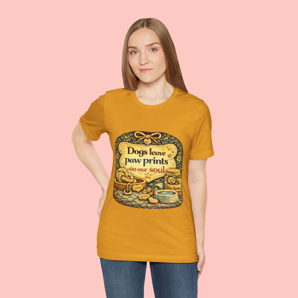 Dogs Leave Paw Prints Tee – Vintage Pet Lover T‑Shirt