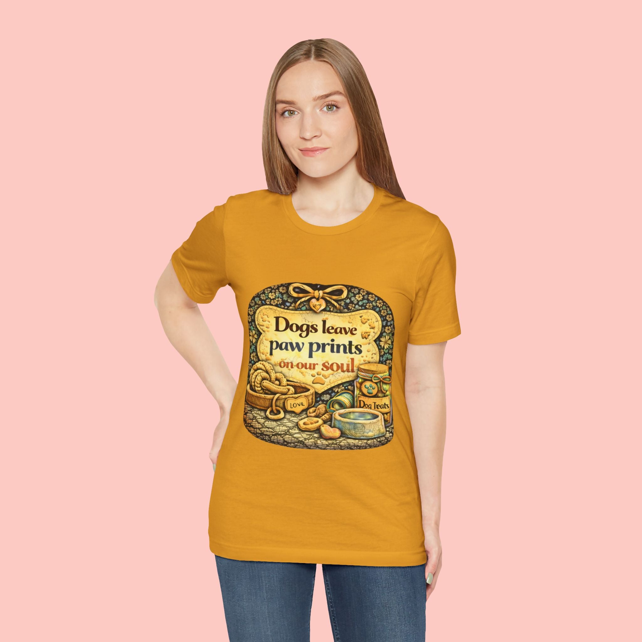 Dogs Leave Paw Prints Tee – Vintage Pet Lover T‑Shirt