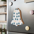 Bell Wooden Ornament with Paw Print & Bandage Pattern — Pet Memorial Holiday Decoration