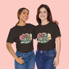 Dog Mom T-Shirt — Colorful Paw Print Graphic Tee for Pet Lovers