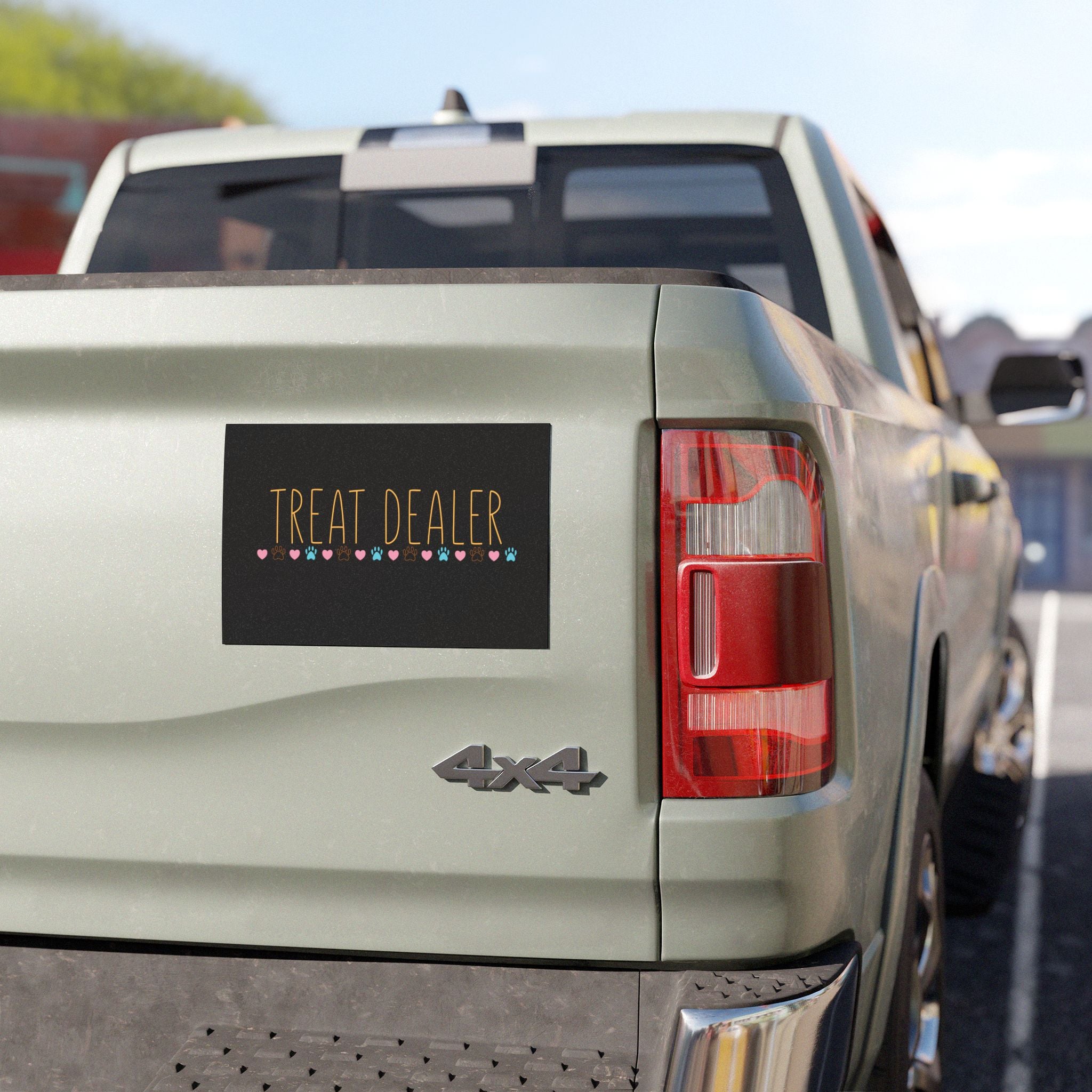 Car Magnet – “Threat Dealer” Paw Print Funny Pet Lover Magnet
