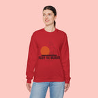 Enjoy the Morning Dog Crewneck Sweatshirt — Sunrise Labrador Graphic