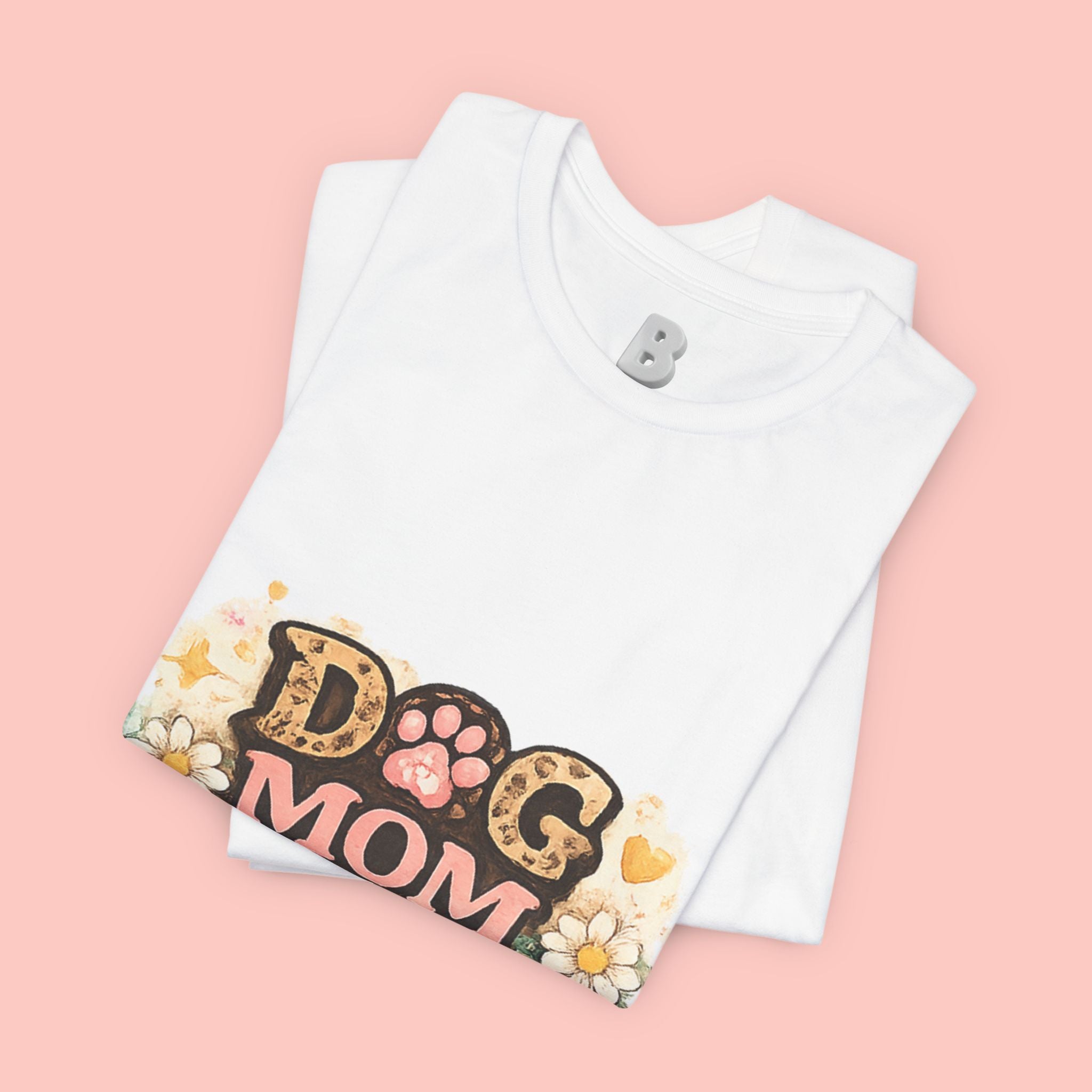 Dog Mom Forever T‑Shirt — Floral Paw Print Tee for Pet Lovers