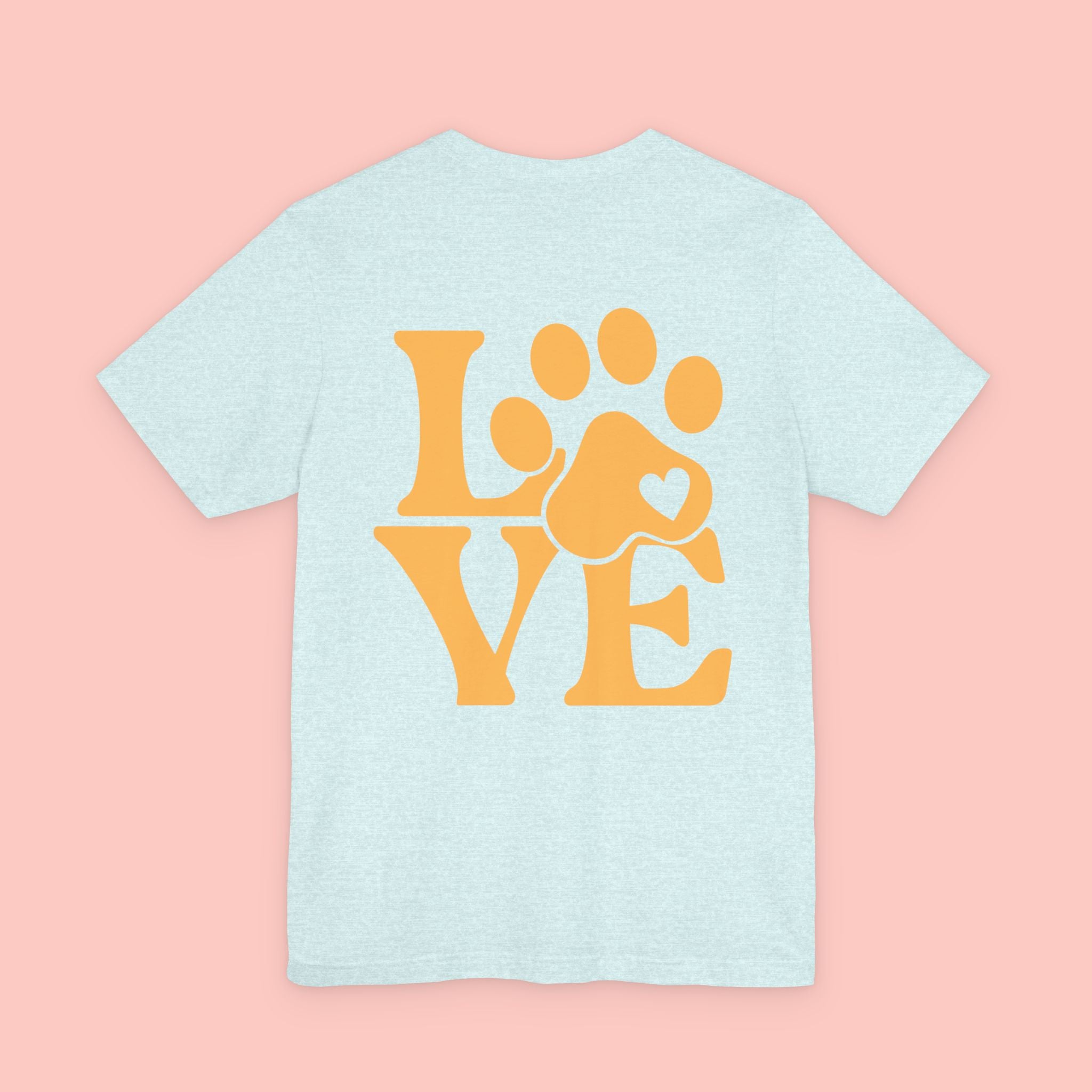 Love Paw Graphic Tee — Pet Lover T‑Shirt (LOVE with Paw Print)