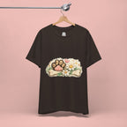 Dog Paw Floral T-Shirt — Cute Paw Print, Bone & Daisies Tee