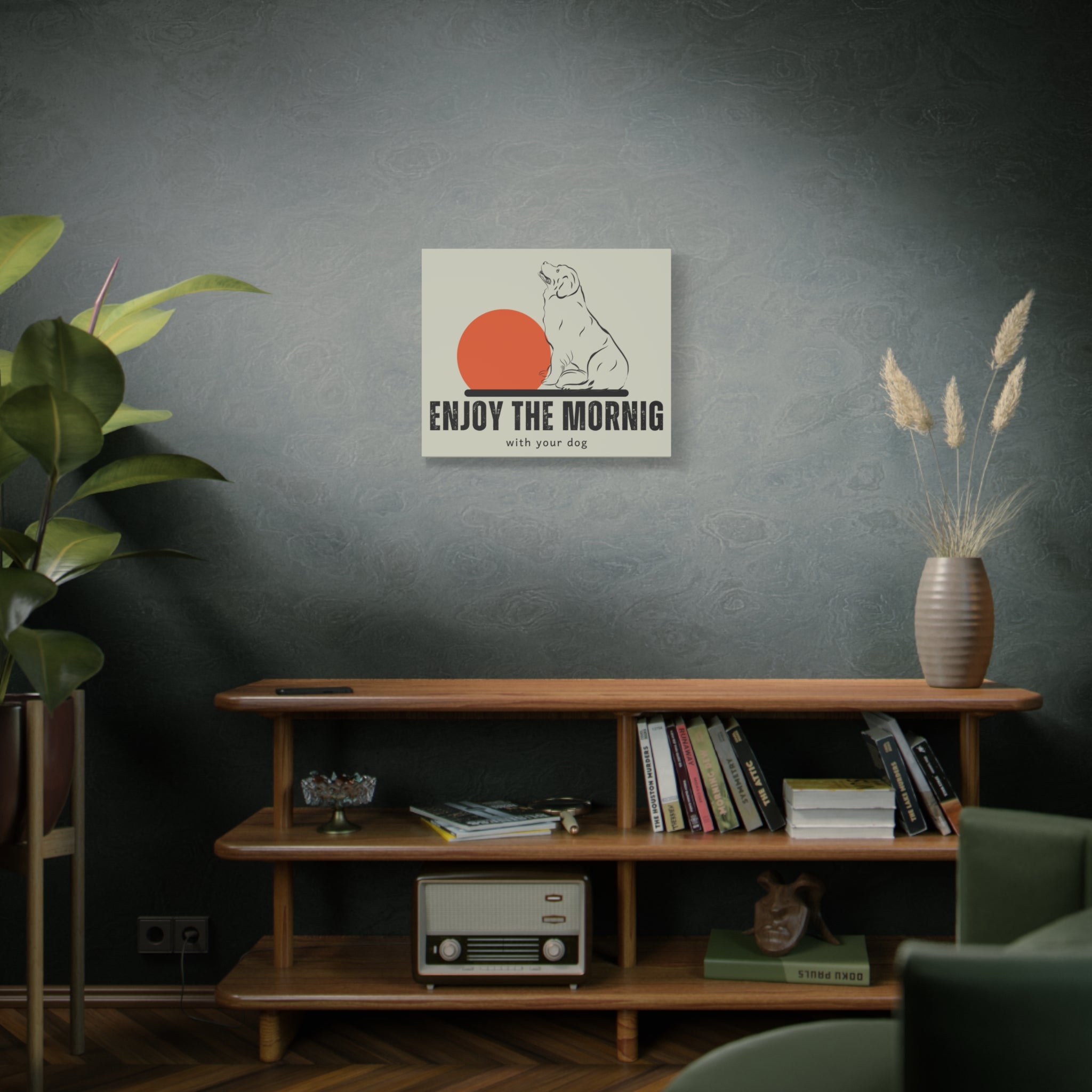 Enjoy the Morning with Your Dog Canvas