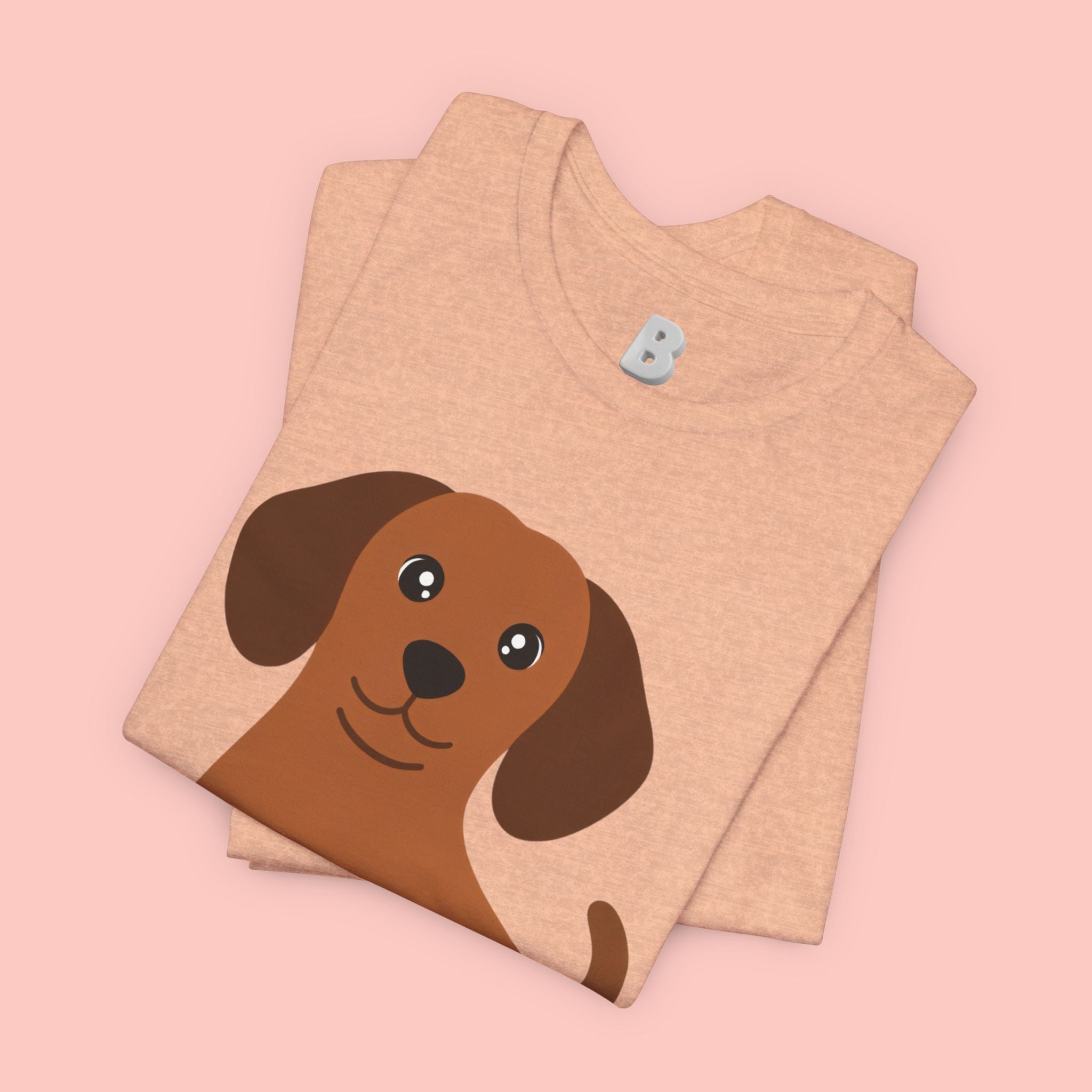 Dachshund Puppy Graphic T-Shirt — Cute Brown Dog Tee