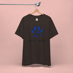 Dog Mom T-Shirt – Blue Paw Graphic "Dog Mom: It's Not a Hobby, It's a Lifestyle"