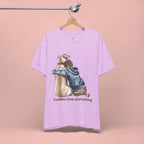 Cuddles Over Everything Tee — Boy Hugging Dog Animal Lover T-Shirt