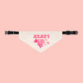 Pet Bandana — "Mama's Girl" Pink Paw Print Collar for Dogs & Cats
