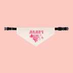 Pet Bandana — "Mama's Girl" Pink Paw Print Collar for Dogs & Cats