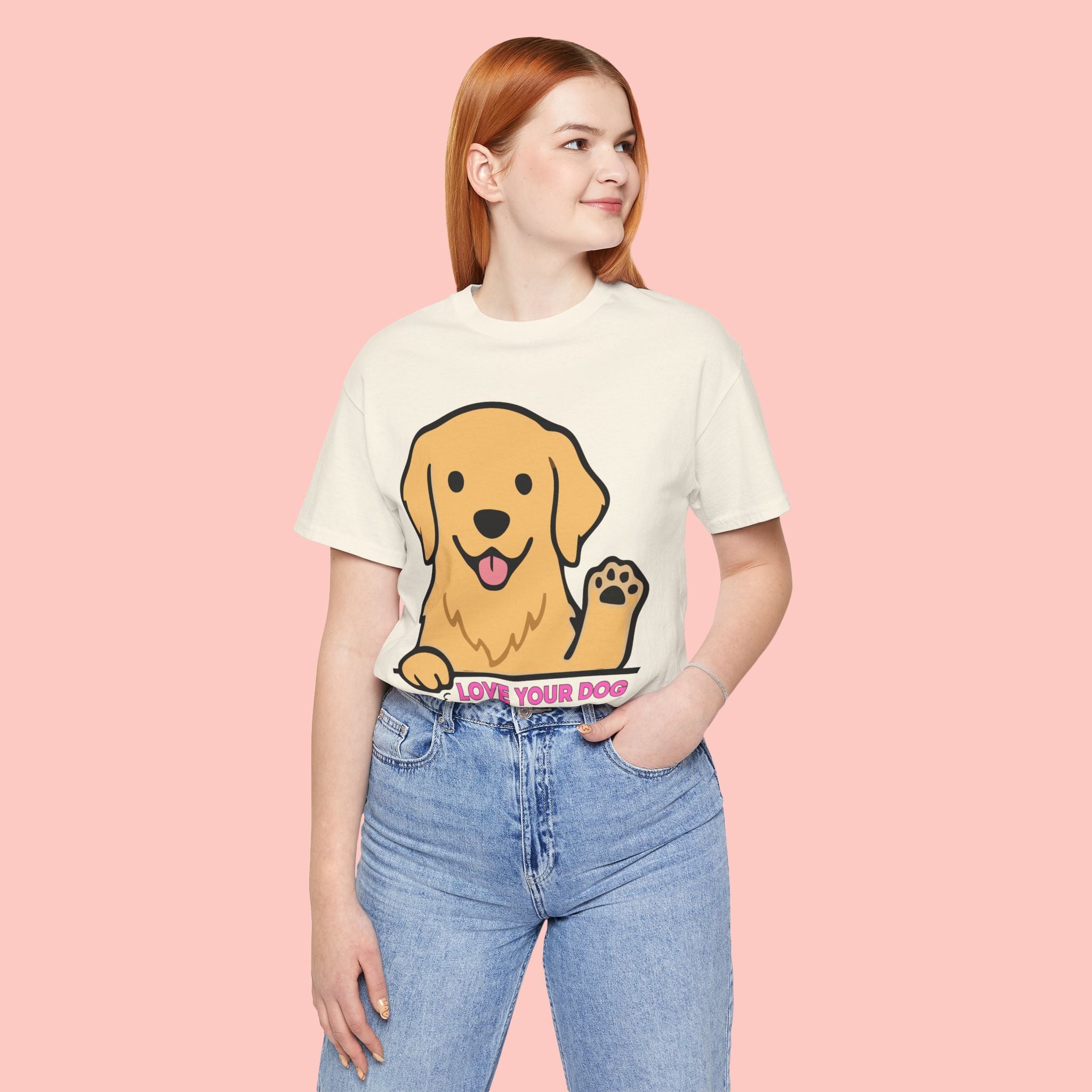 Love Your Dog Tee — Cute Golden Retriever Graphic T-Shirt