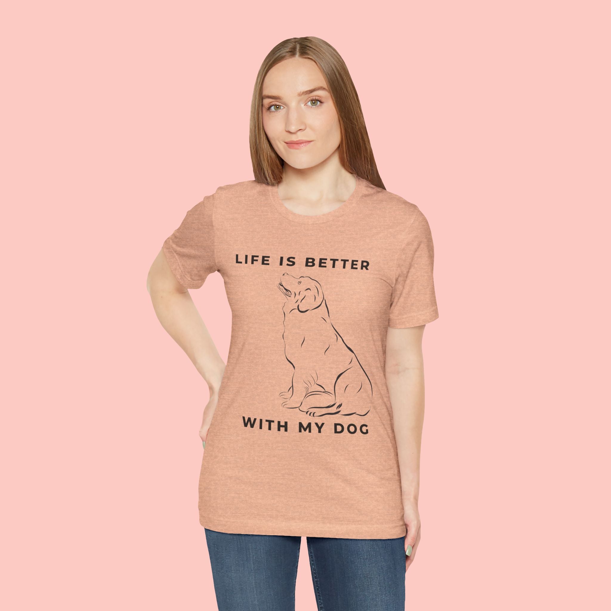 Dog Lover T-Shirt – “Life Is Better With My Dog” Graphic Tee