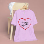 Dog Mom Heart Paw T‑Shirt