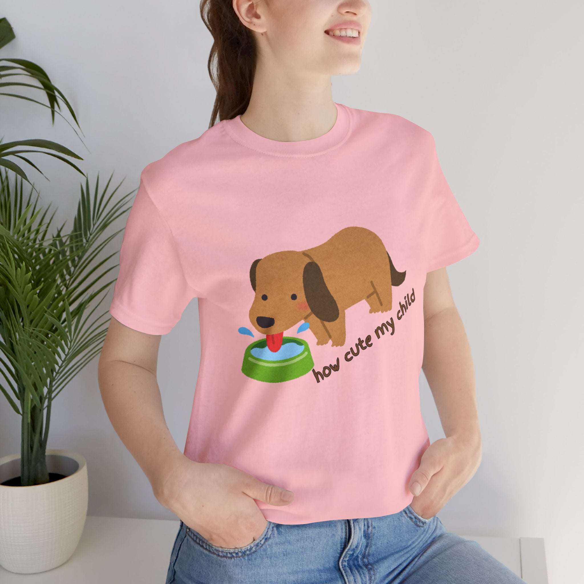 Dog T-Shirt — Cute Dachshund "how cute my child" Graphic Tee