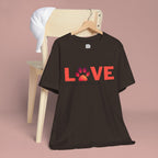 Dog Lover Tee - "LOVE My Dog > People" Paw Print Graphic T-Shirt